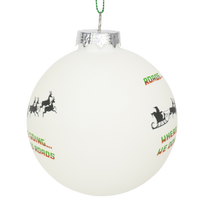 Back to Christmas - Where We're Going. We Don't Need Roads Glass Christmas Ornaments