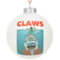 Claws Movie Poster Parody Fun Glass Christmas Ornaments