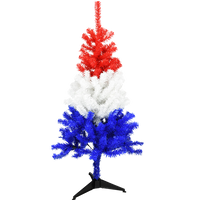Red White and Blue Patriotic  4 Foot Tall Christmas Tree