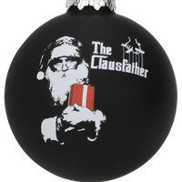 
              The Clausfather Movie Poster Parody Funny Glass Christmas Ornament
            