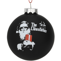 The Clausfather Movie Poster Parody Funny Glass Christmas Ornament