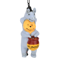 Winnie The Pooh and Eeyore Dressed up as Each Other for Trick or Treating Cute Halloween Ornaments