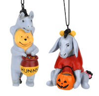 Winnie The Pooh and Eeyore Dressed up as Each Other for Trick or Treating Cute Halloween Ornaments