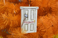 Creepy Door with an Axe Through it Halloween / Christmas Ornaments