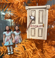 Creepy Door with an Axe Through it Halloween / Christmas Ornaments