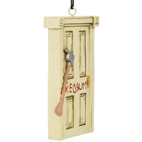 Creepy Door with an Axe Through it Halloween / Christmas Ornaments