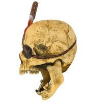 Creepy Pirate Skull Tree Topper For Christmas or Halloween Trees - Large 10"