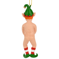 Funny Naked Elf Inappropriate Christmas Ornaments