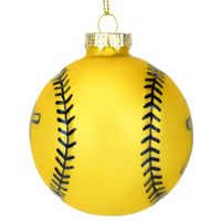 Tree Buddees x Savannah Bananas Yellow Banana Ball Baseball Shaped Glass Official Banana Ball Ornament - Limited Edition
