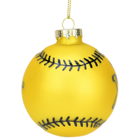 Tree Buddees x Savannah Bananas Yellow Banana Ball Baseball Shaped Glass Official Banana Ball Ornament - Limited Edition