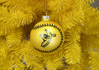 
              Tree Buddees x Savannah Bananas Yellow Banana Ball Baseball Shaped Glass Ornament
            