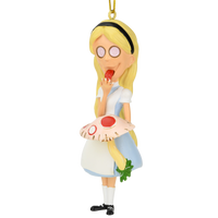 Alice in Wonderland Eating Magic Mushrooms Funny Christmas Ornaments