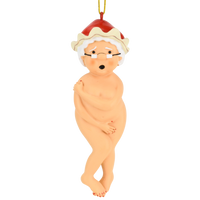 Naked Mrs. Claus Funny Nude Christmas Ornament Decoration