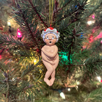 Naked Mrs. Claus Funny Nude Christmas Ornament Decoration