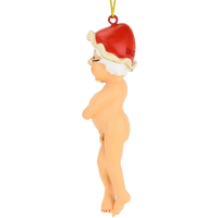 Naked Mrs. Claus Funny Nude Christmas Ornament Decoration