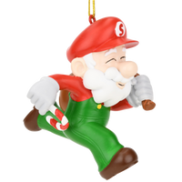 Super Santa Bros Fun & Unique Gamer Christmas Ornaments
