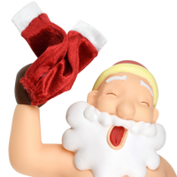 Stripping Santa Funny Stripper Christmas Tree Topper - Large 10"