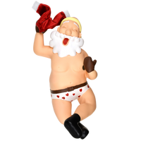 Stripping Santa Funny Stripper Christmas Tree Topper - Large 10"