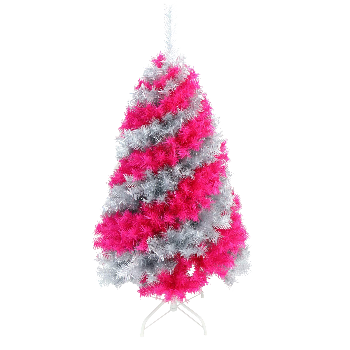 SALE - Pink and Silver Swirl Colored Artificial Christmas