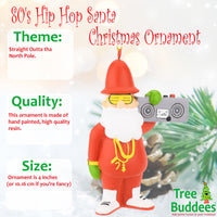 80's Hip Hop Santa Resin Christmas Ornament