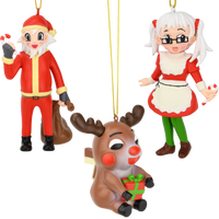 Anime Santa Claus Christmas Cartoon Character Ornament