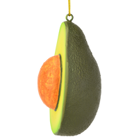 Sliced Avocado with Pit Christmas Ornament Food Tree Decoration