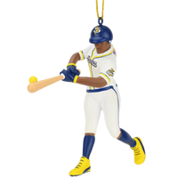 Tree Buddees x Savannah Bananas Player Official Banana Ball Ornament - Limited Edition (Dark Tone Batter - White Jersey)