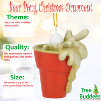 Beer Pong Christmas Ornament