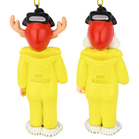Breaking Bulbs 2-Pack Funny Parody Santa & Reindeer in Hazmat Suits
