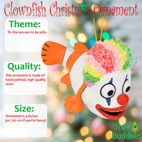 Clownfish Clown Christmas Ornament Funny Play on Words Decor