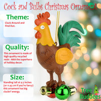 Cock and Bulbs Funny Christmas Ornament Decoration