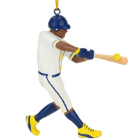 Tree Buddees x Savannah Bananas Player Official Banana Ball Ornament - Limited Edition (Dark Tone Batter - White Jersey)