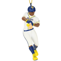 Tree Buddees x Savannah Bananas Player Official Banana Ball Ornament - Limited Edition (Dark Tone Batter - White Jersey)