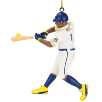 Tree Buddees x Savannah Bananas Player Official Banana Ball Ornament - Limited Edition (Dark Tone Batter - White Jersey)