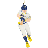 Tree Buddees x Savannah Bananas Player Official Banana Ball Ornament - Limited Edition (Light Tone Batter - White Jersey)