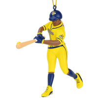 Tree Buddees x Savannah Bananas Player Official Banana Ball Ornament - Limited Edition (Dark Tone Batter - Yellow Jersey)