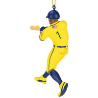 Tree Buddees x Savannah Bananas Player Official Banana Ball Ornament - Limited Edition (Dark Tone Batter - Yellow Jersey)