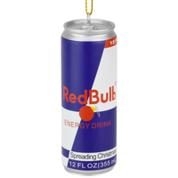 Red Bulb Christmas Can Drink Ornaments Funny Xmas Decoration