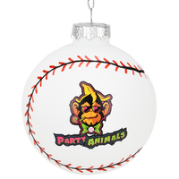 
              Tree Buddees x Party Animals Baseball 3D Shaped Glass Christmas Ornament
            