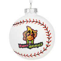 
              Tree Buddees x Party Animals Baseball 3D Shaped Glass Christmas Ornament
            