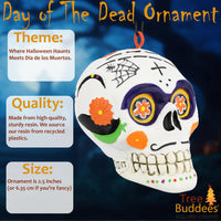 Day of The Dead Sugar Skull Halloween - Christmas Ornament