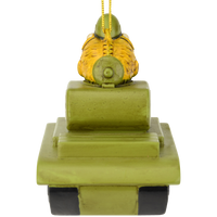 Funny Fish Tank Ornament Goldfish Driving an Army Tank