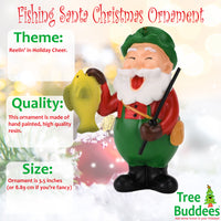 Fishing Santa Claus Christmas Ornament