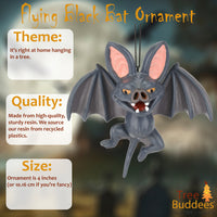 Flying Black Bat Halloween / Christmas Ornaments