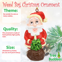 Green Christmas Funny Weed Christmas Ornament