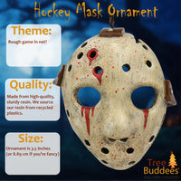 Bloody Hockey Mask Halloween Ornament Scary Decoration