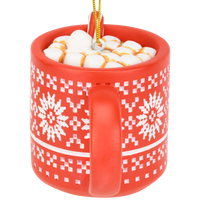 Hot Cocoa Mug with Marshmallows & Candy Cane Hot Chocolate Ornament