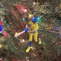 Tree Buddees x Savannah Bananas Player Official Banana Ball Ornament - Limited Edition (Dark Tone Batter - Yellow Jersey)