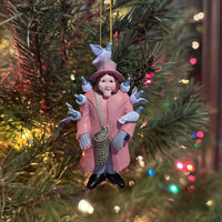 NYC Central Park Bird Pigeon Lady Christmas Ornament