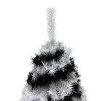 SALE - 4 Foot Black and White Swirl Colored Artificial Christmas / Halloween Tree